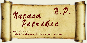 Nataša Petrikić vizit kartica